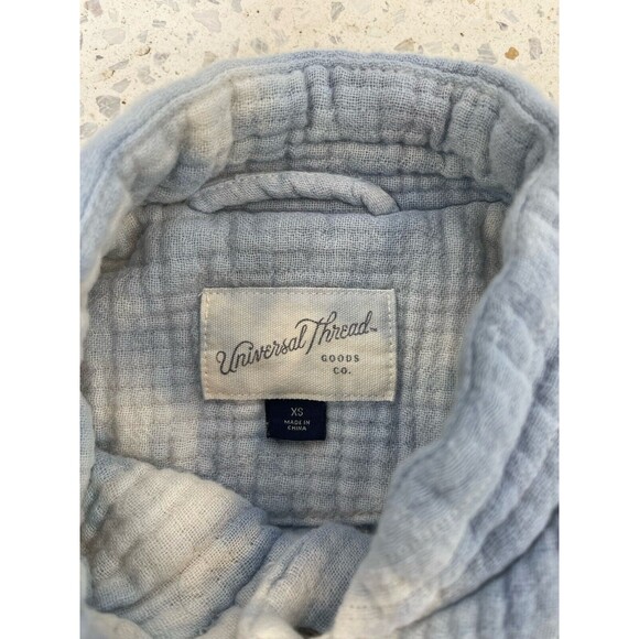 Universal Thread Women Medium Jacket Blue Tie-Dye Bomber Sky Clouds Artist Dream - Picture 5 of 15